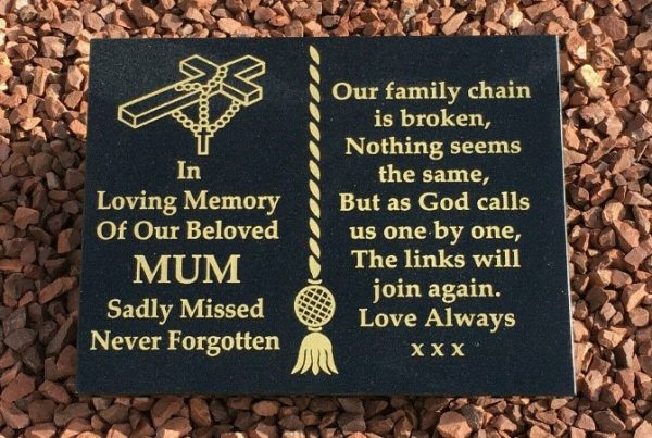 A3 Memorial Plaque Tassel Design