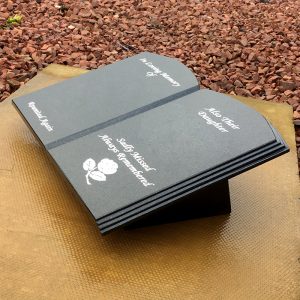 A4 book memorial design - Forever Memorials