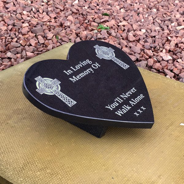 Heart Shaped Memorial Plaque